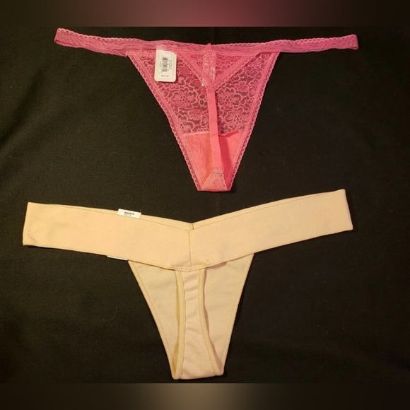 TWO (2) NWT New So Brand Carmine Rose / Tan Medium G-String / Thong - Picture 4 of 12